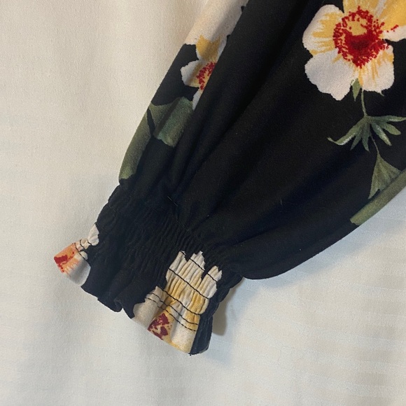 Derek Heart Black Floral Mini Dress - Picture 3 of 4